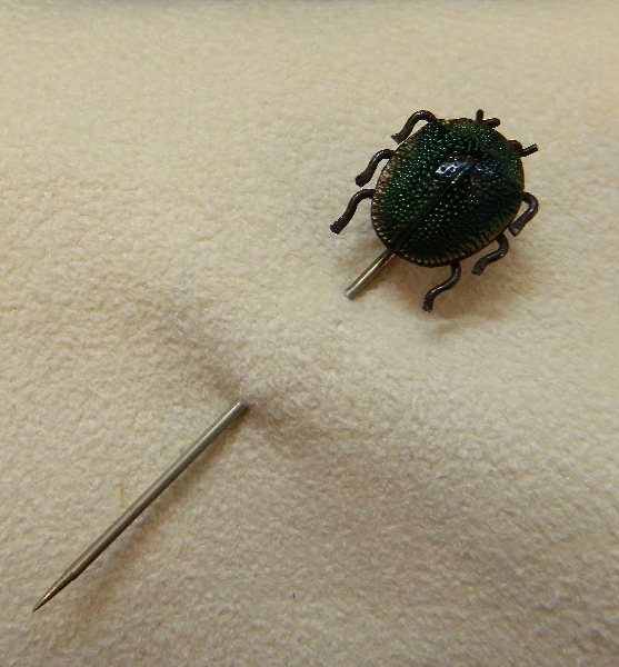 victorian scarab beetle stick pin