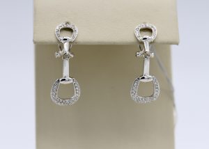Silver horseshoes earrings