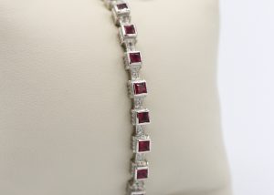 Diamond and ruby bracelet
