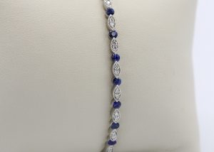 A diamond and saphire bracelet